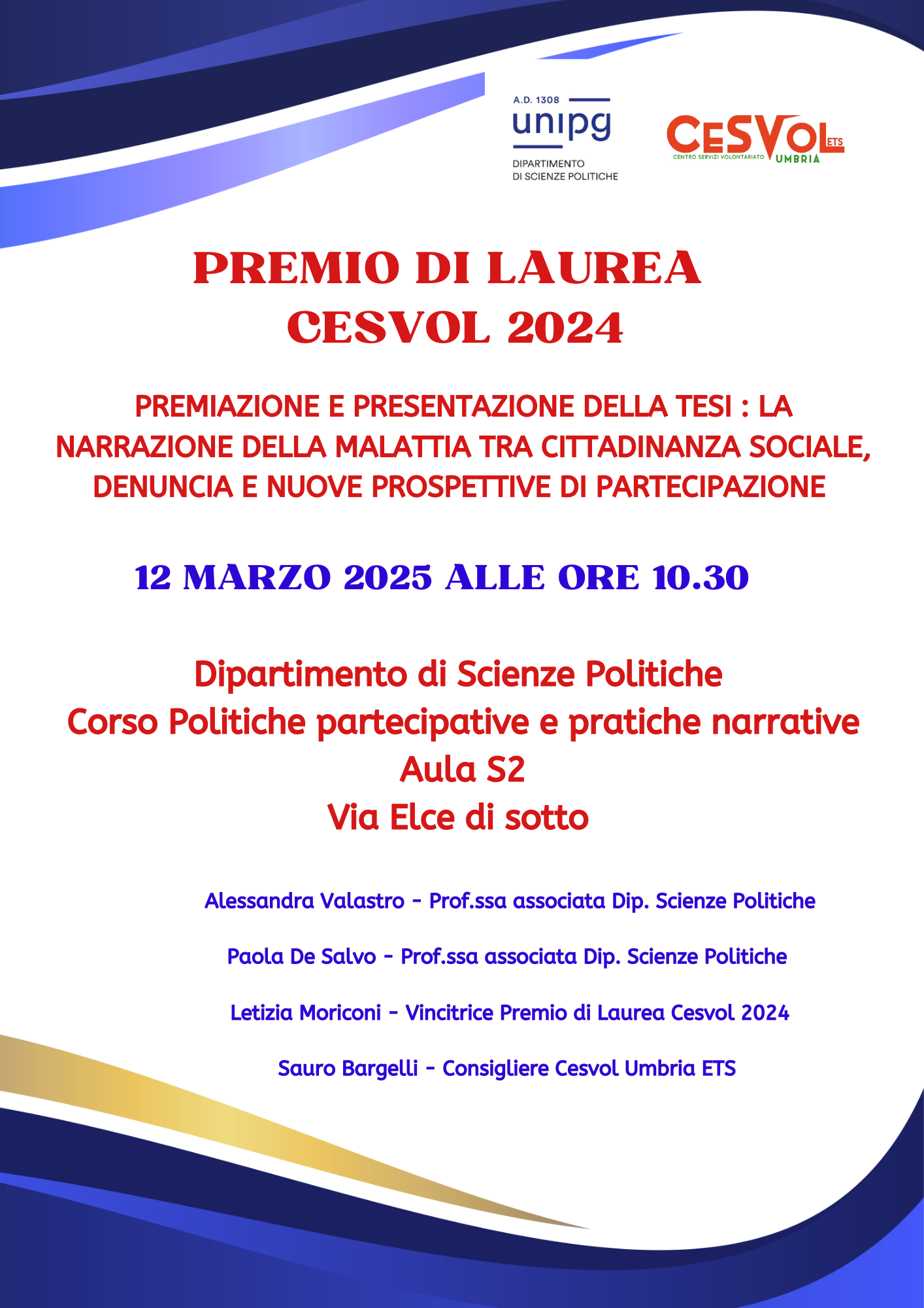 premio di laurea cesvol umbria 